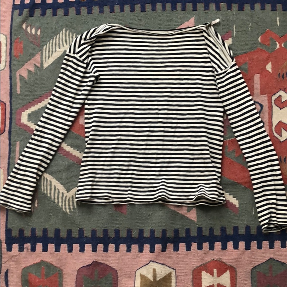 Striped Long Sleeved Loft Shirt - M